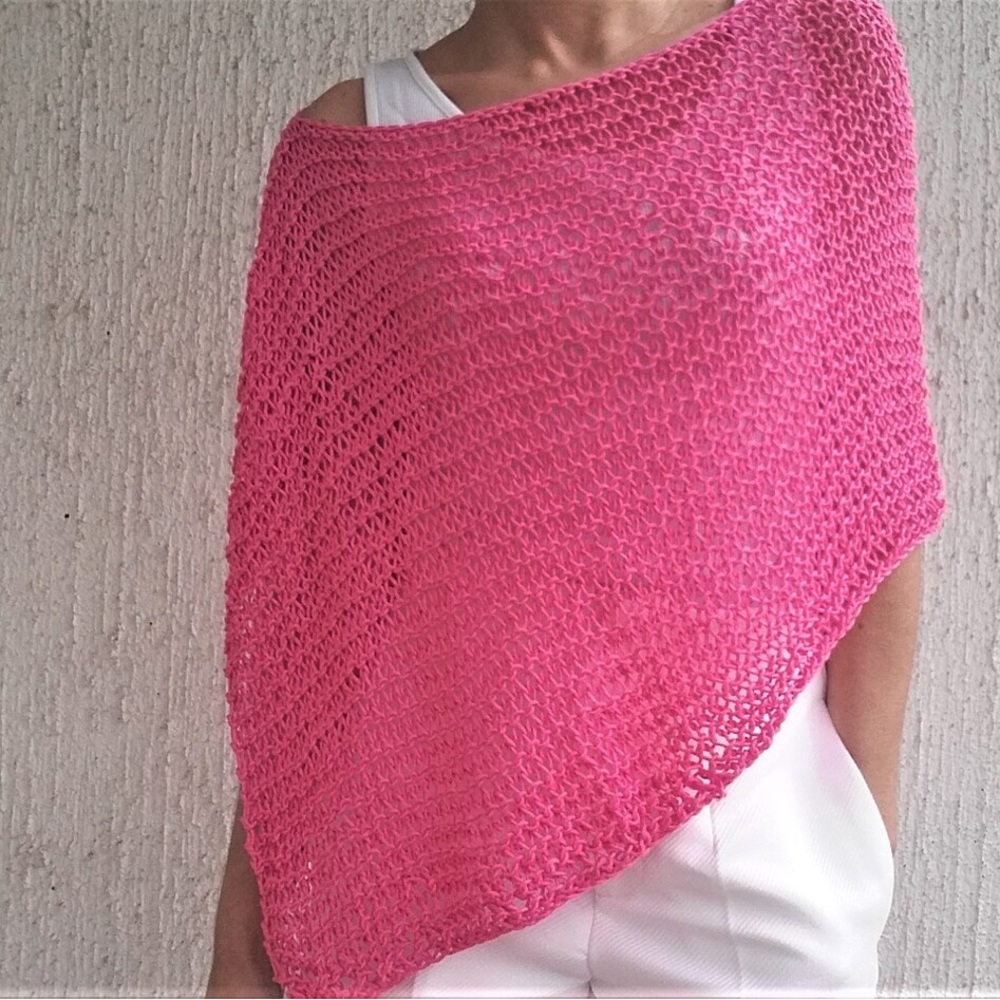 Chico’s Convertible Dark Pink OS poncho NWT